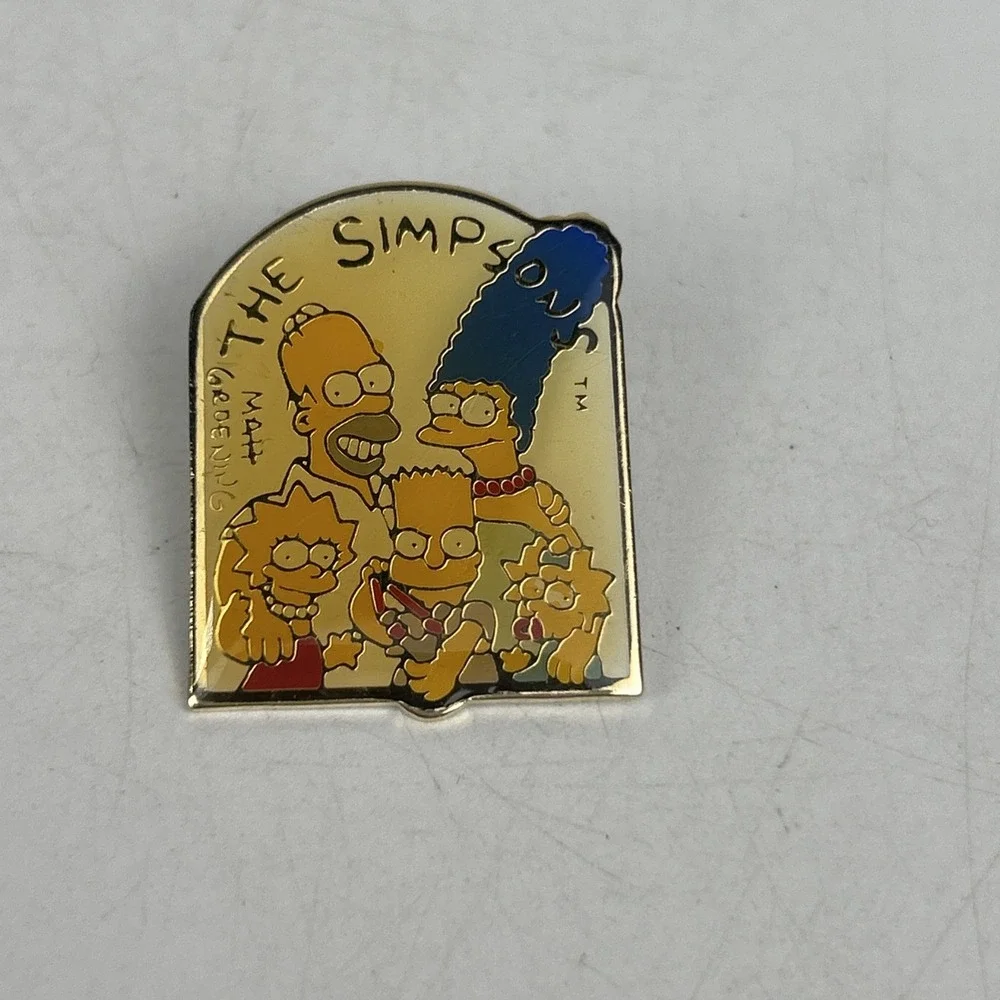 Vintage The Simpsons Keychain And Pin‎ Set Six Items Total